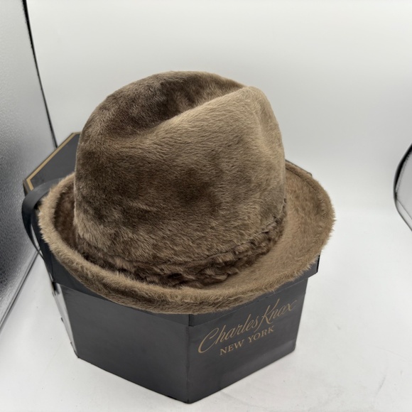 Vintage Charles Knox The Imperial Stetson Monarch Hazel Fedora hat size 7 1/8 - Picture 6 of 13